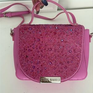 Steve Madden Pink Mini Bag with Laser-Cut Design